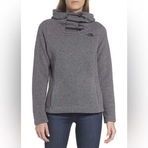 The North Face Crescent Fleece Hoodie Pullover Sweater-Knit Gray Women’s Small